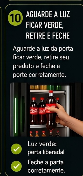 Referência visual do passo 11: Aguarde a luz verde